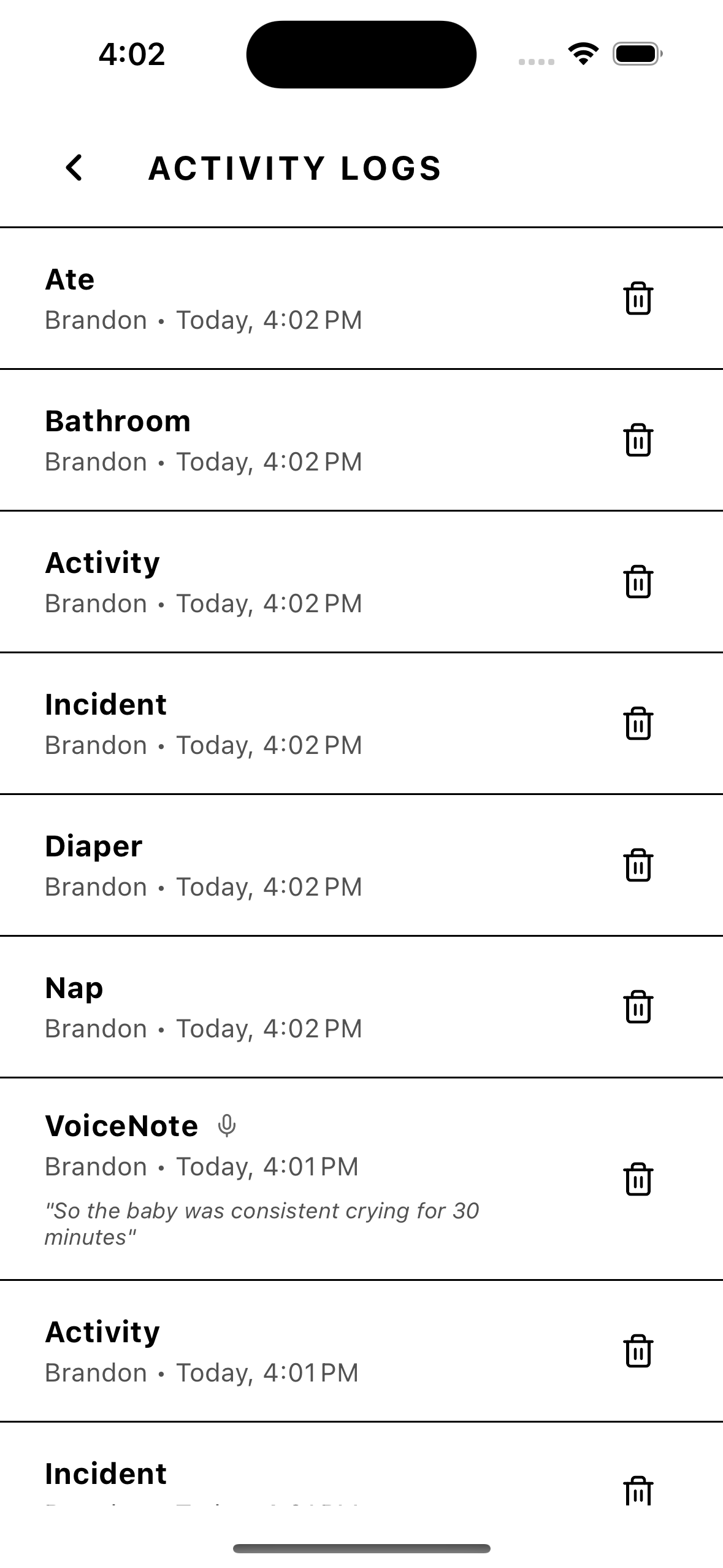 Every moment is clearly recorded.
